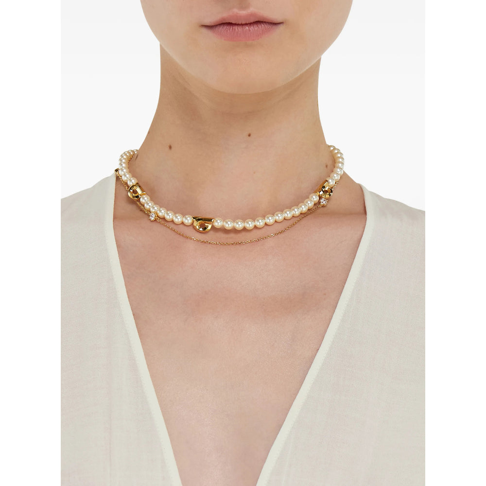 Jewellery Ferragamo Gold/white Brass: 40