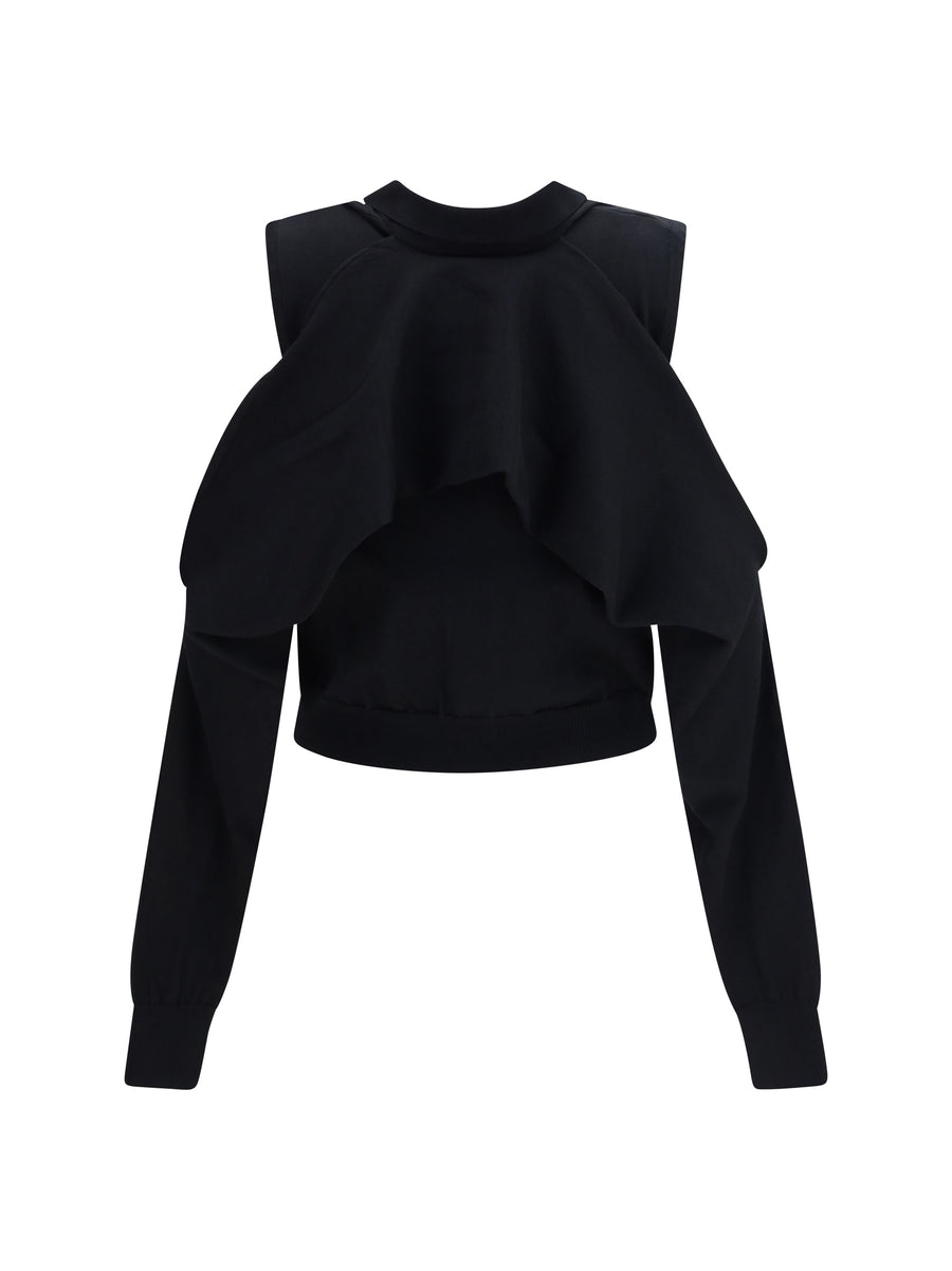 Bolero Cardigan Black Cotton