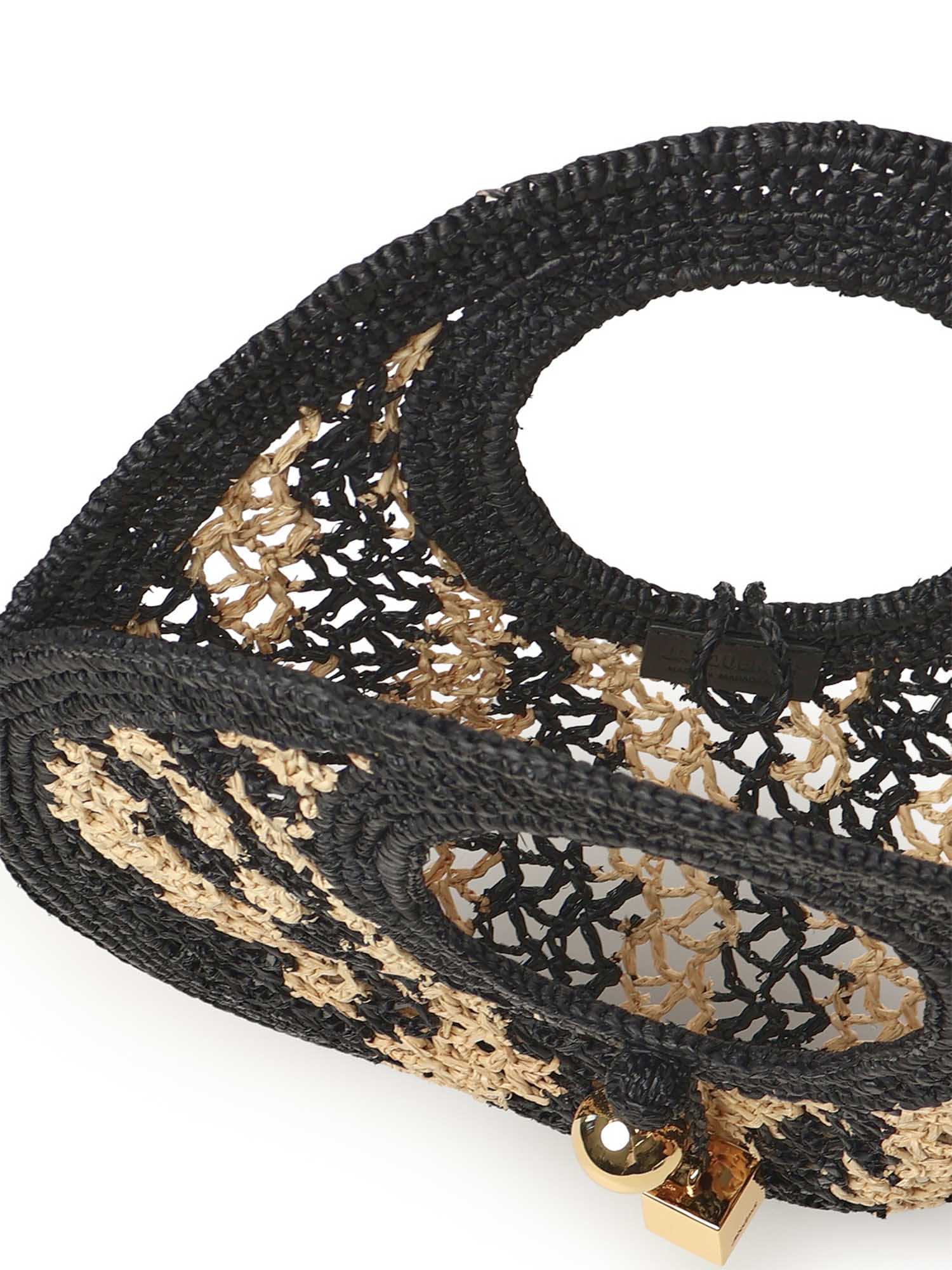 Jacquemus Bags Ivory / Black Raffia
