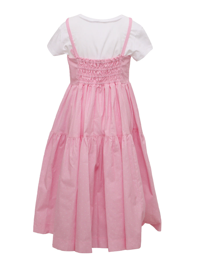 POPELINE DRESS Pink Cotton Lining