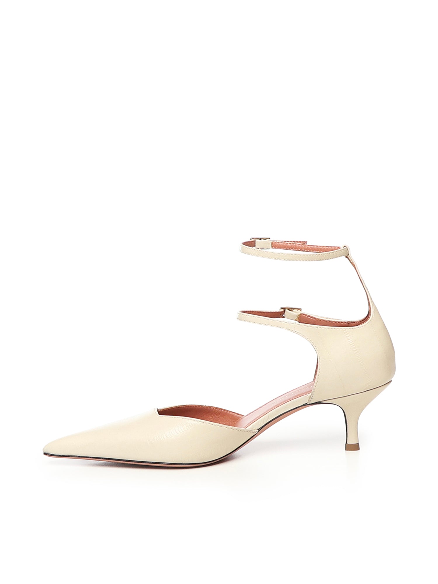 Giuliano Galiano With Heel White Calfskin