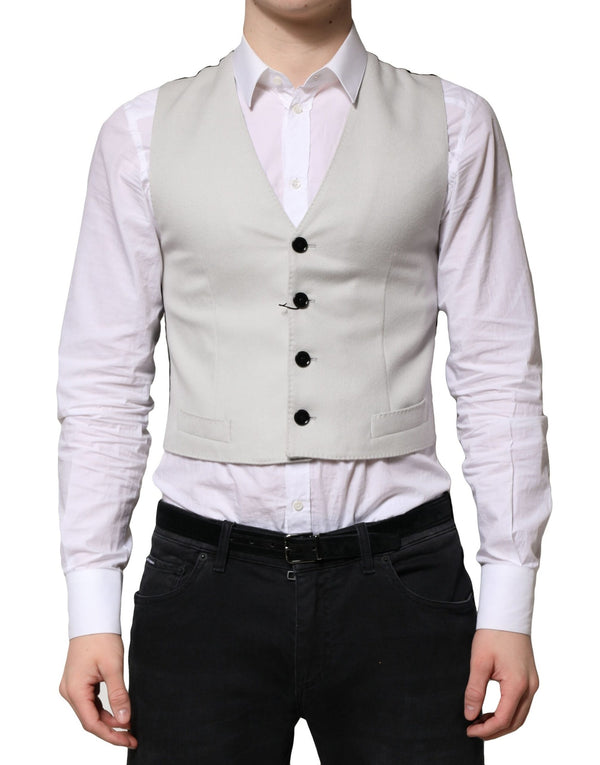 Dolce & Gabbana 98% Virgin Wool vest in gray