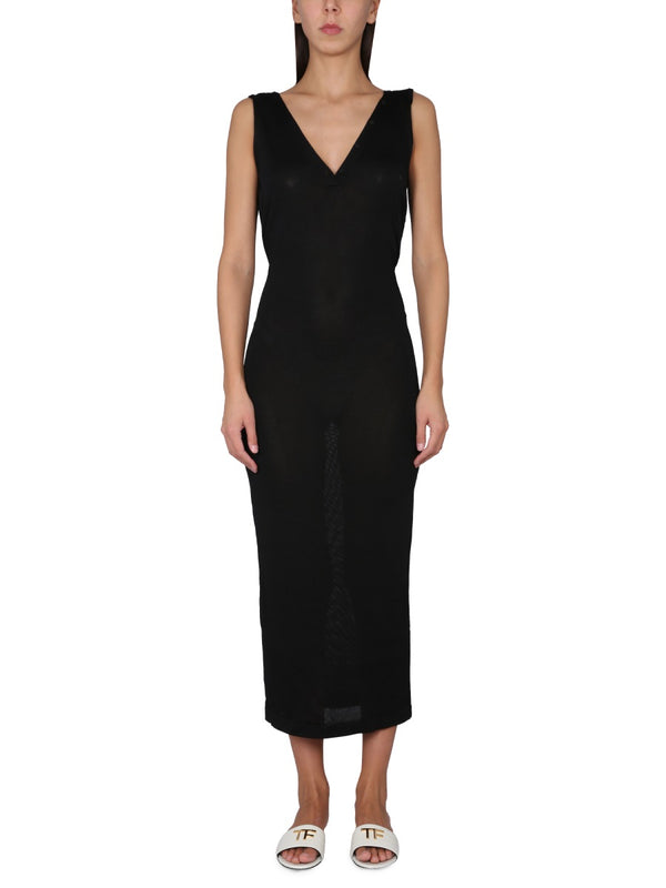 Slinky Dress Black Viscose