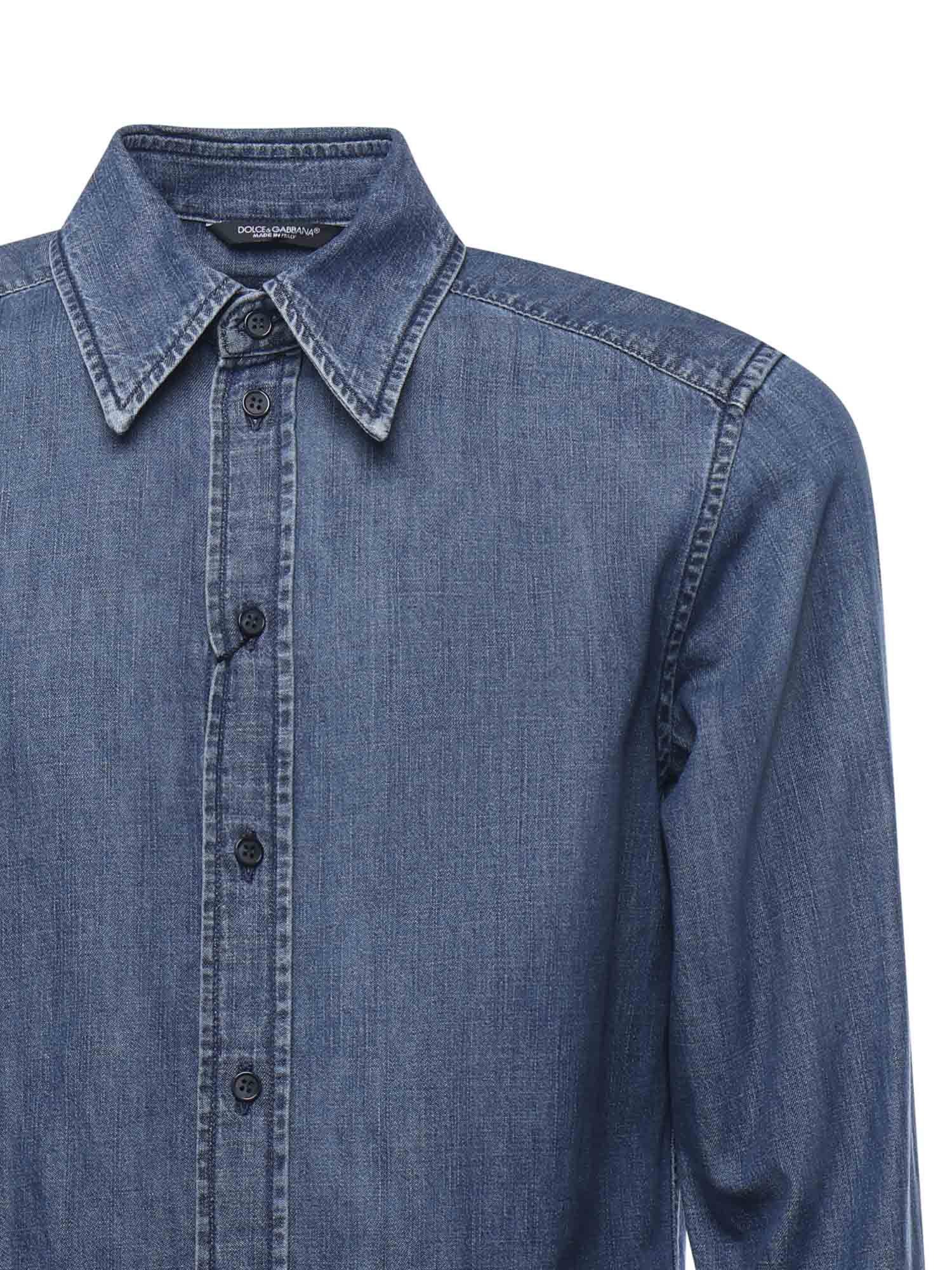 Dolce & Gabbana Shirts Blue Cotton