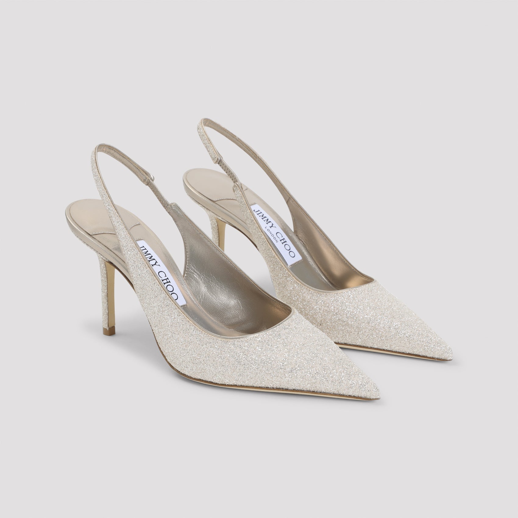 Love85 Caviar Glitter Pumps Nude & Neutrals Leather Shoe