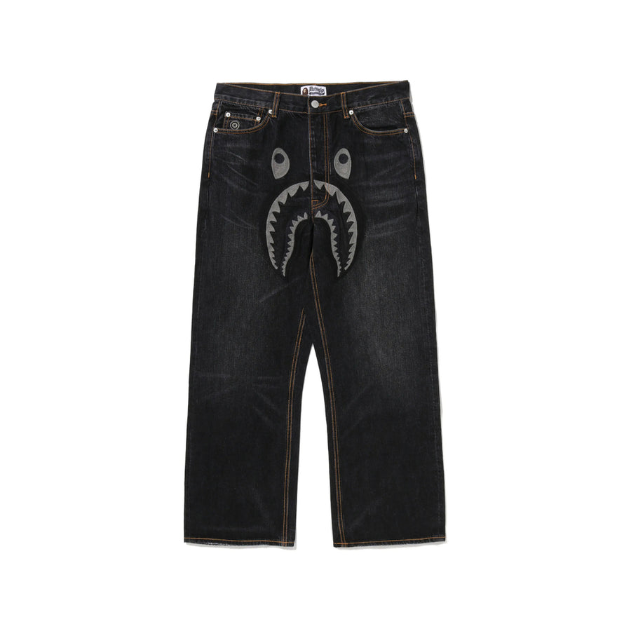 Jeans Indigo Appliqué Black-Grey Black/grey Cotton Regular & Straight-leg