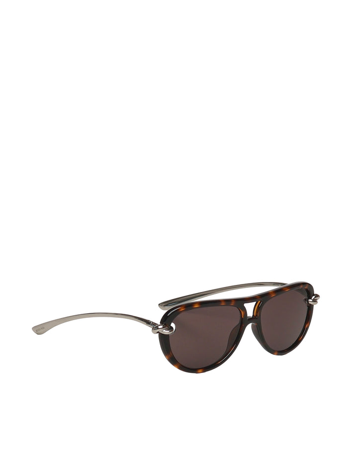 Bottega Veneta Sunglasses Havana Silver Grey Polyamide/metal