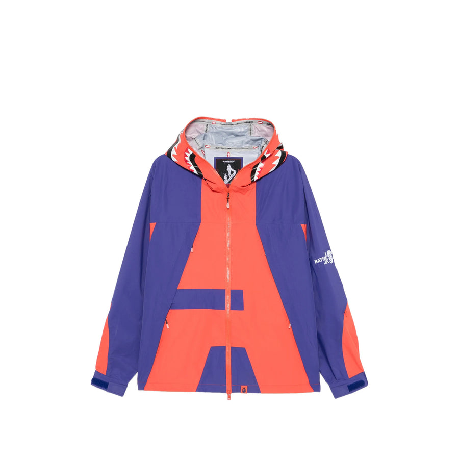 Hooded Lightweight Jacket Blue-Orange Blue/orange Polyester