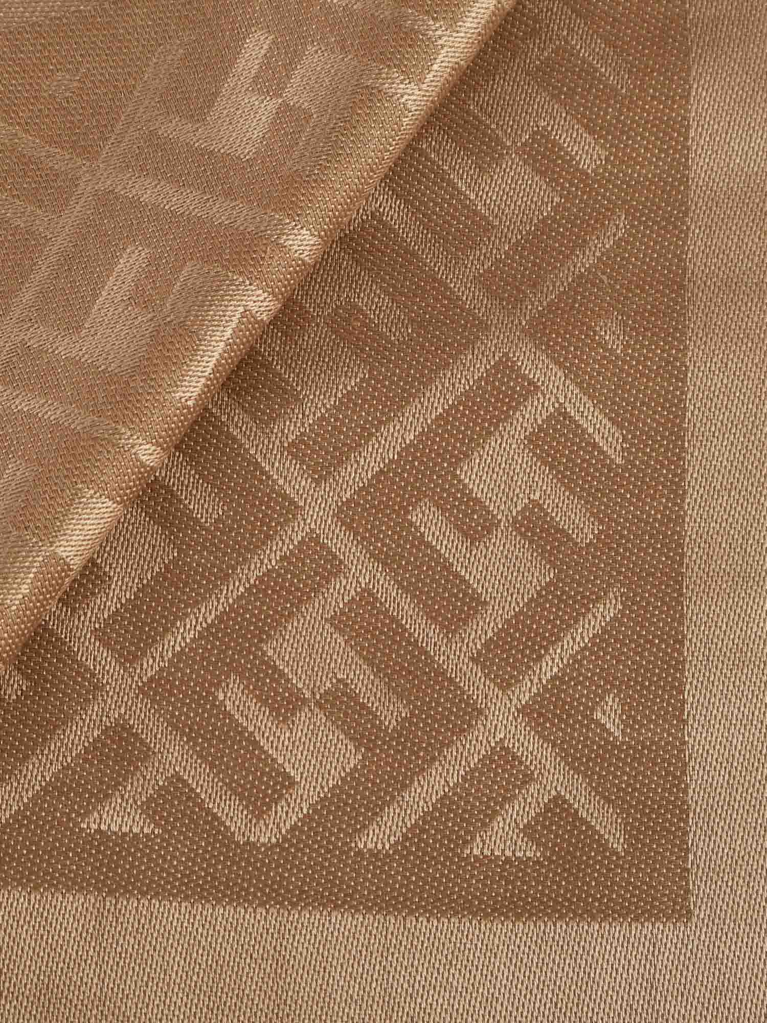 Fendi Scarfs Brown Silk/wool