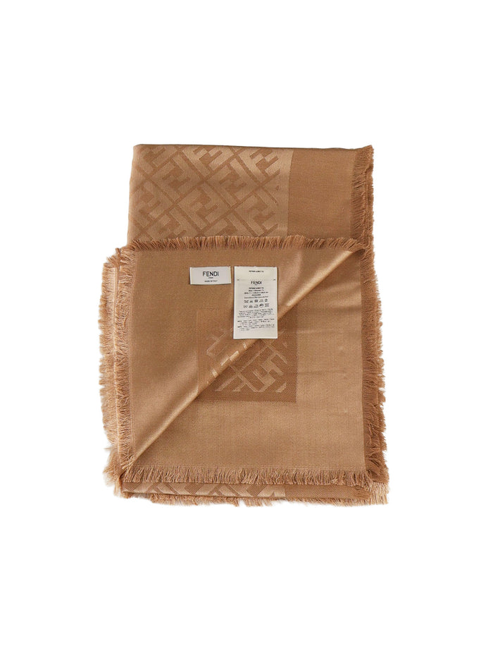 Fendi Scarfs Brown Silk/wool