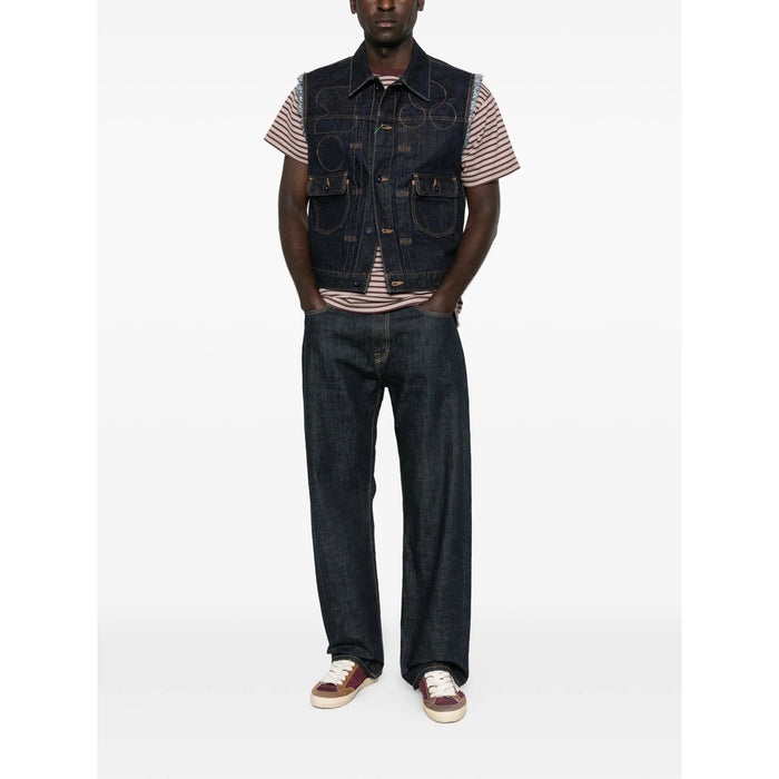 Outwear Waistcoat Kenzo Blue Cotton: 100. Waistcoats