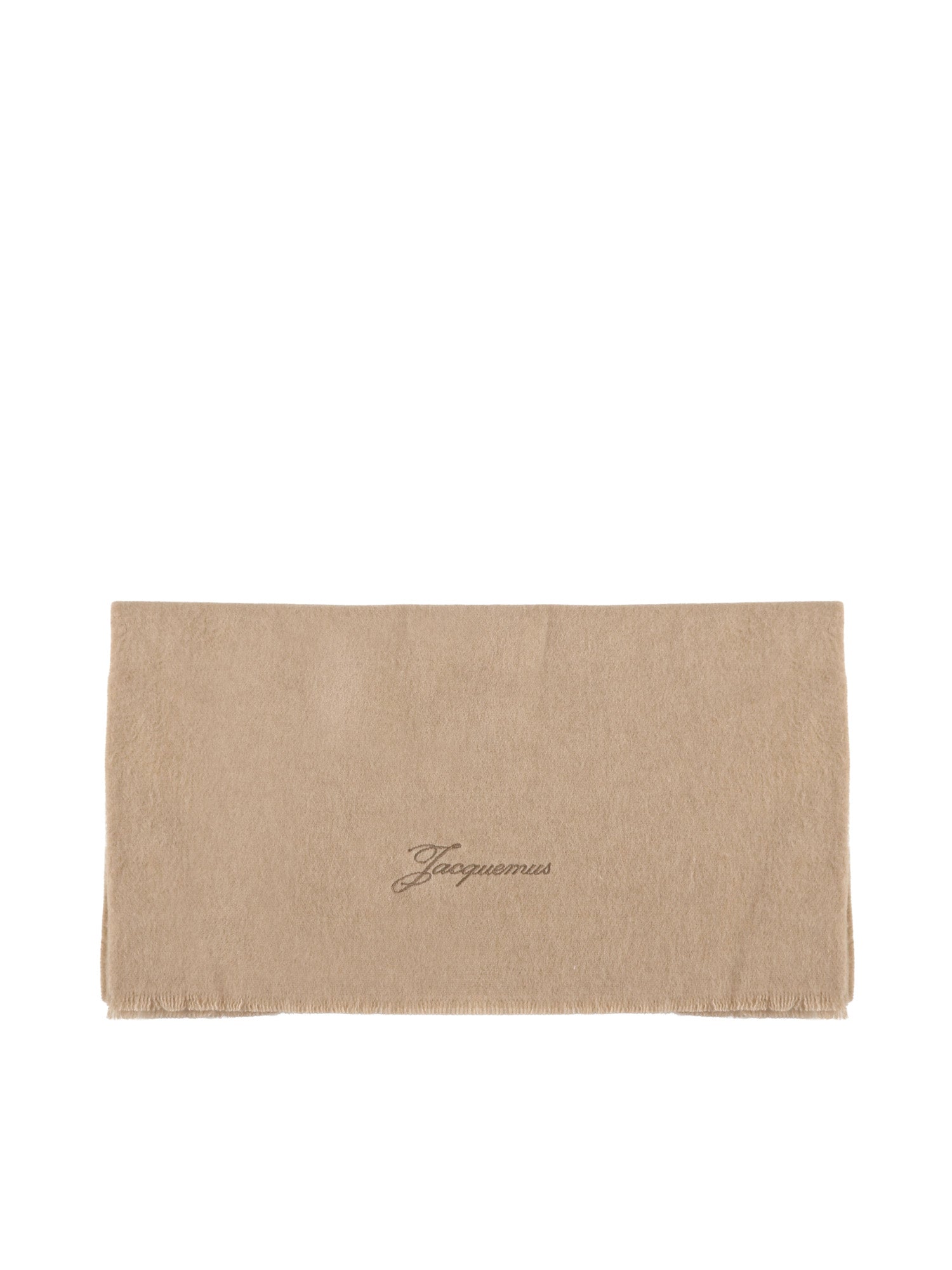 JACQUEMUS Scarfs Beige Wool Cashmere