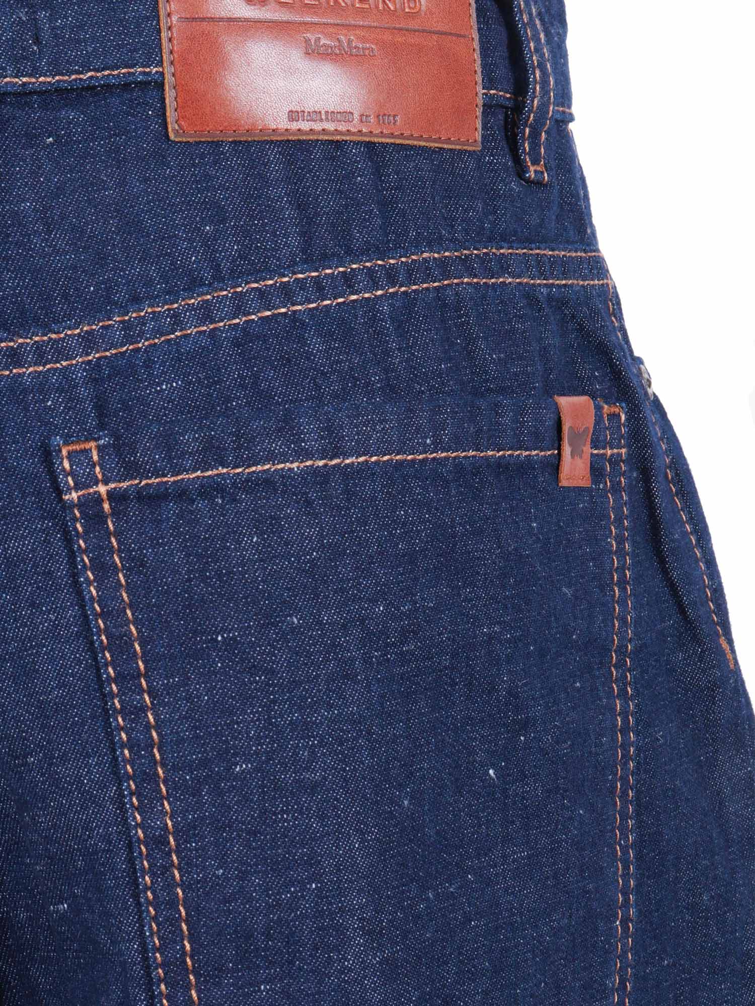 SHORTS Blue Cotton Linen