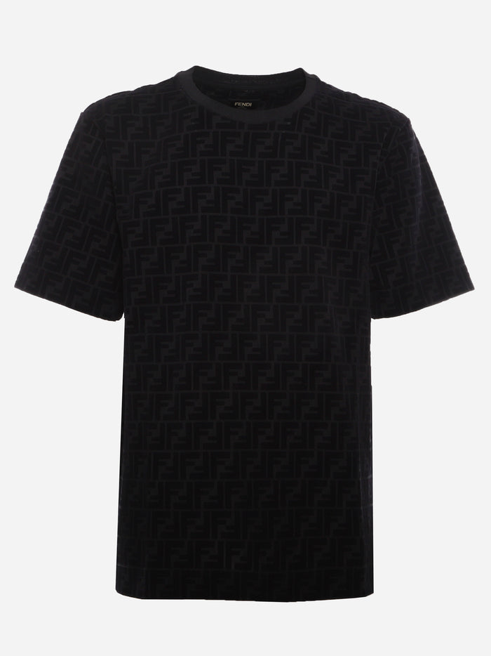 Fendi T-Shirts And Polos Black Cotton