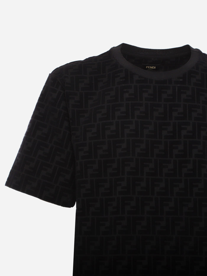 Fendi T-Shirts And Polos Black Cotton
