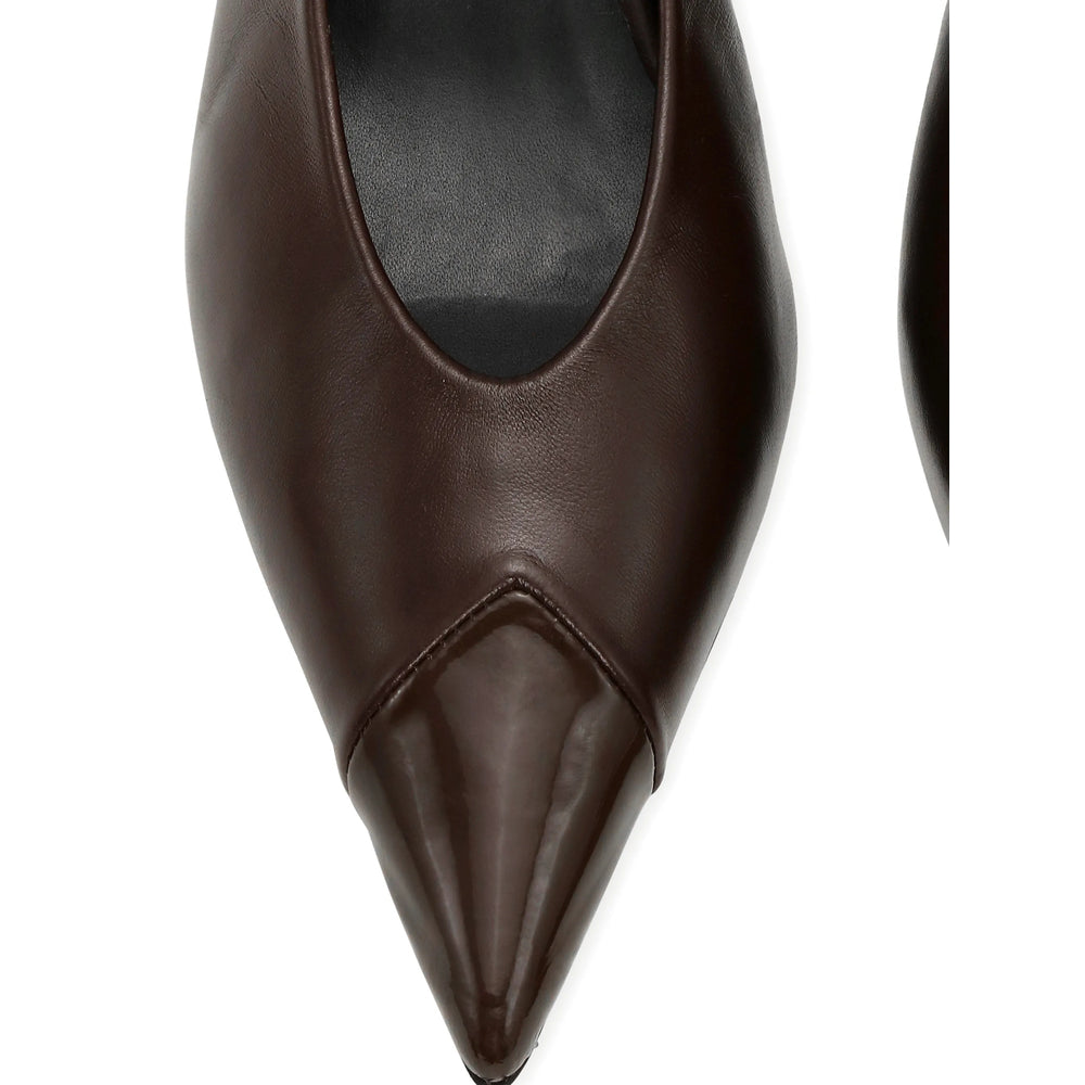 Shoes Rotate Brown Calf Leather: 100
