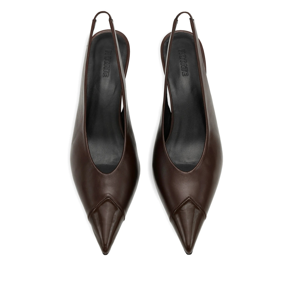 Shoes Rotate Brown Calf Leather: 100