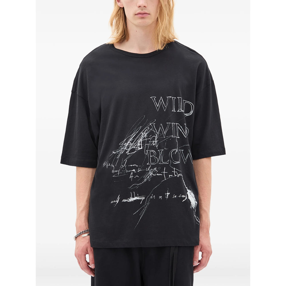 T-Shirt Ann Demeulemeester Black Cotton: 100. T-shirts