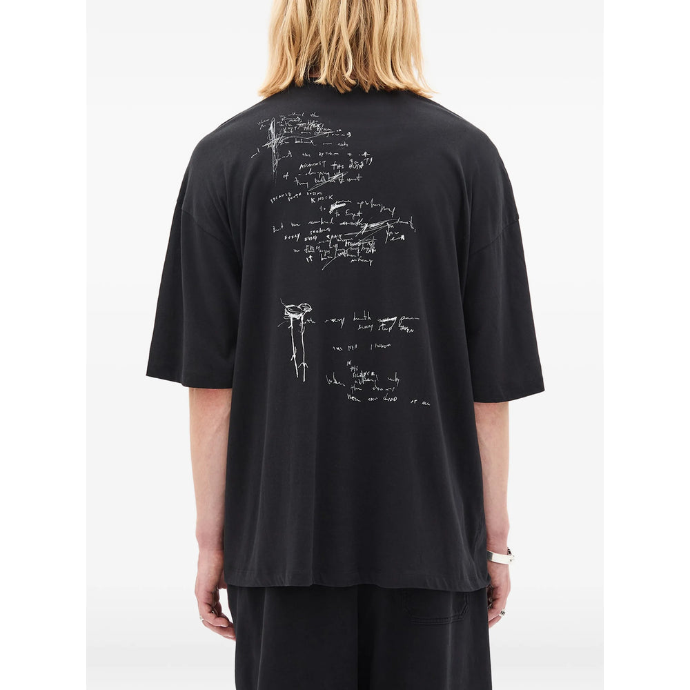 T-Shirt Ann Demeulemeester Black Cotton: 100. T-shirts
