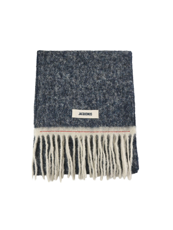 Jacquemus Scarfs Navy/white Stripe Mohair