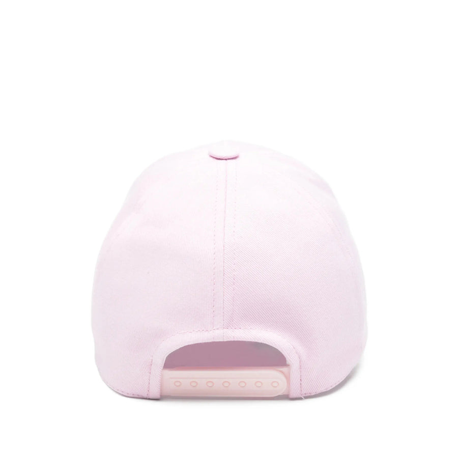 Logo Embroidered Adjustable Strap Hat Grey Cotton: 100