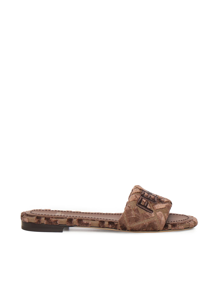 Fendi Sandals Brown Viscose