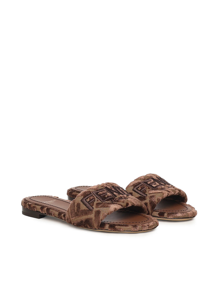 Fendi Sandals Brown Viscose
