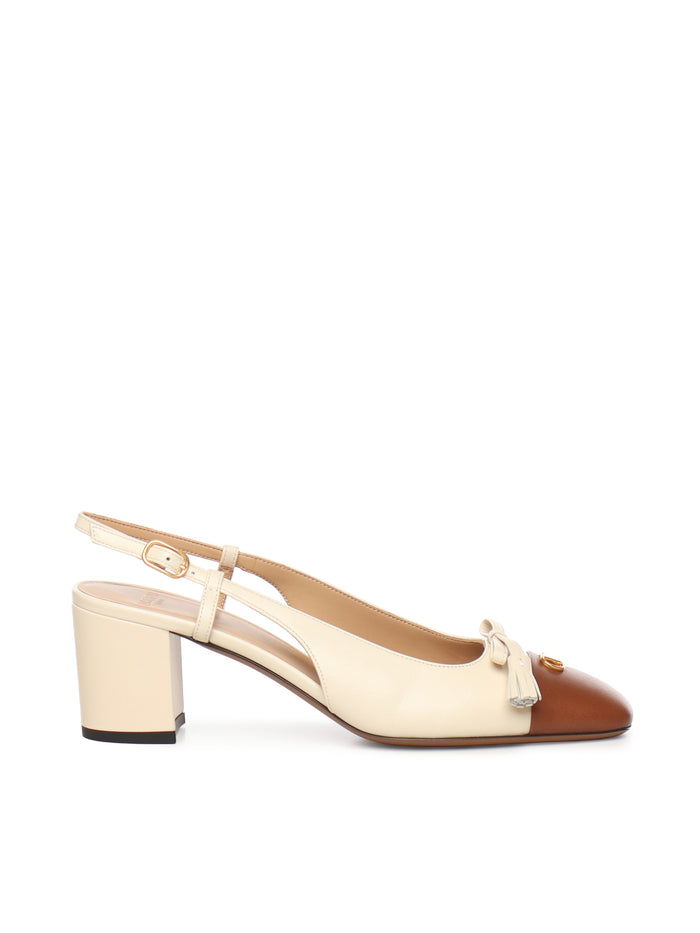 Valentino Garavani With Heel Butter/tobacco Goatskin