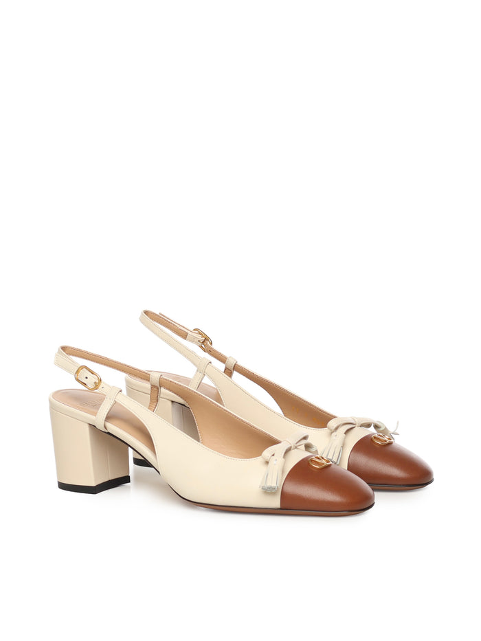 Valentino Garavani With Heel Butter/tobacco Goatskin