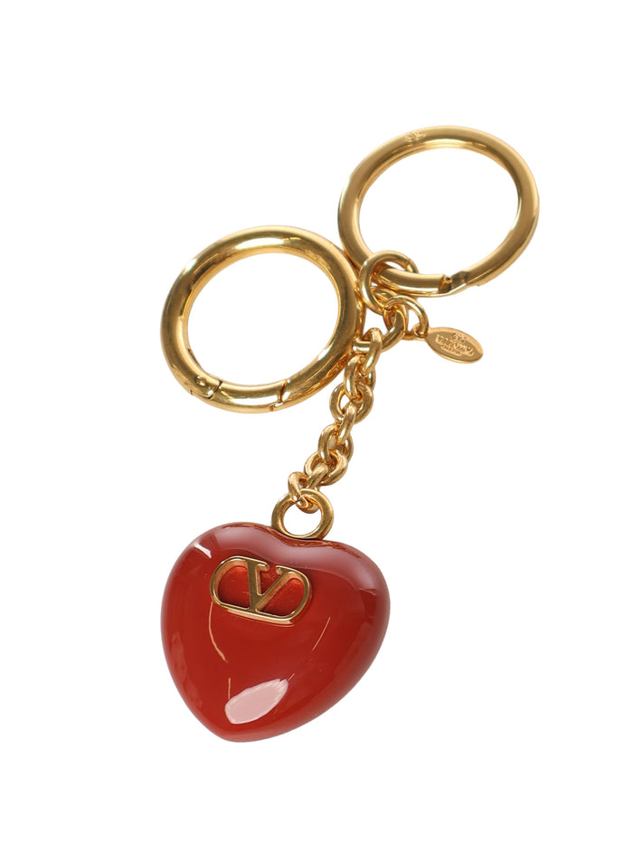 Valentino Garavani Keychains Antique Brass/red Brass