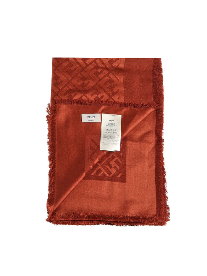 Fendi Scarfs Brown Silk