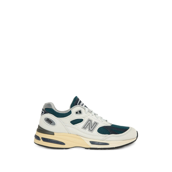 Sneakers White-Green White/green Calf Suede Trainers