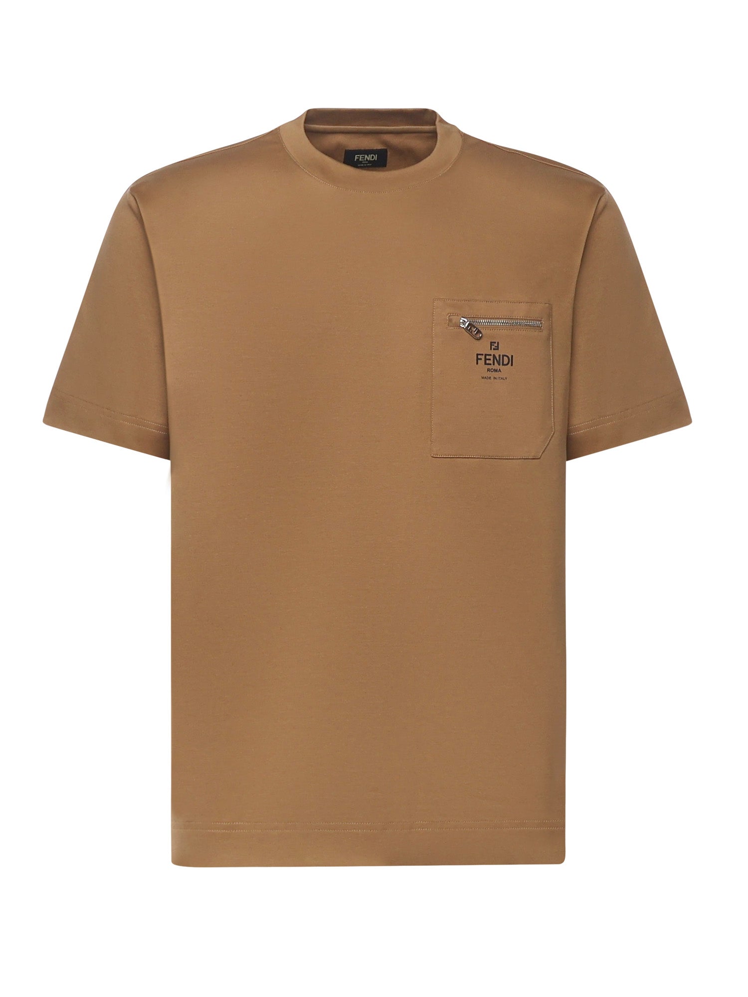 Fendi T-shirts and Polos Brown Cotton