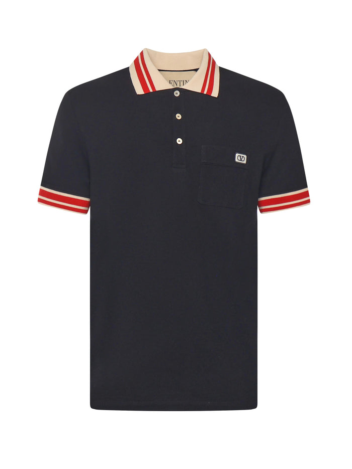 Valentino Garavani T-Shirts And Polos Black Cotton