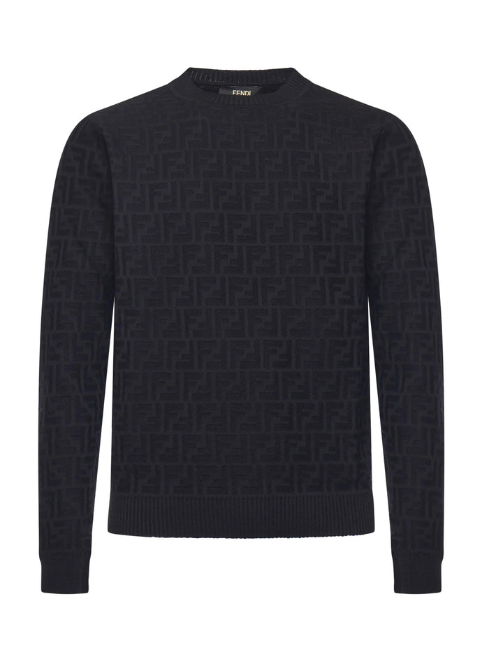 Fendi Sweaters Black Cotton