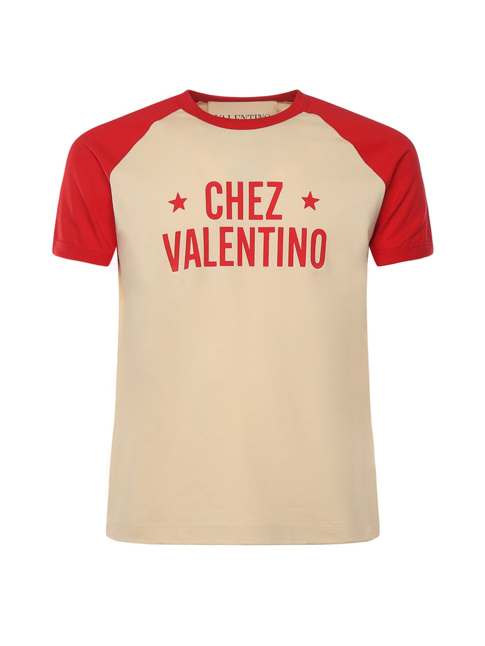 Valentino Garavani T-Shirts And Polos Butter/raspberry Cotton