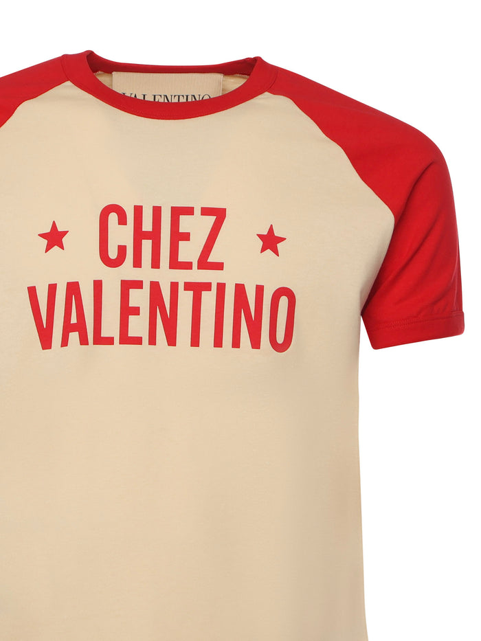 Valentino Garavani T-Shirts And Polos Butter/raspberry Cotton