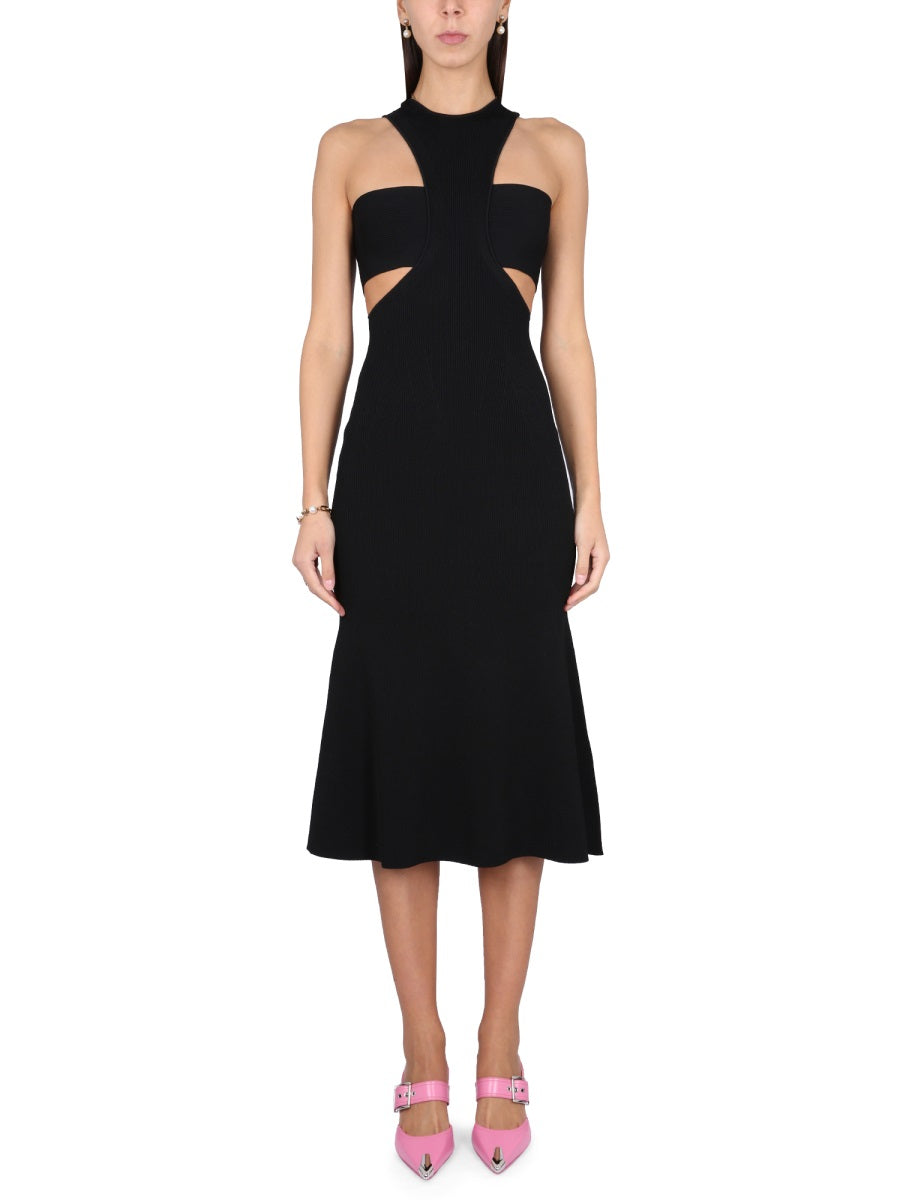 Dress With Harness Black Viscose