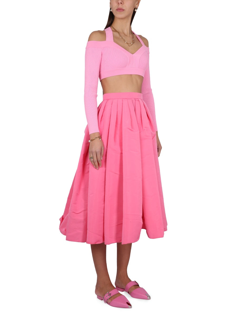 Cropped Shirt Pink Viscose