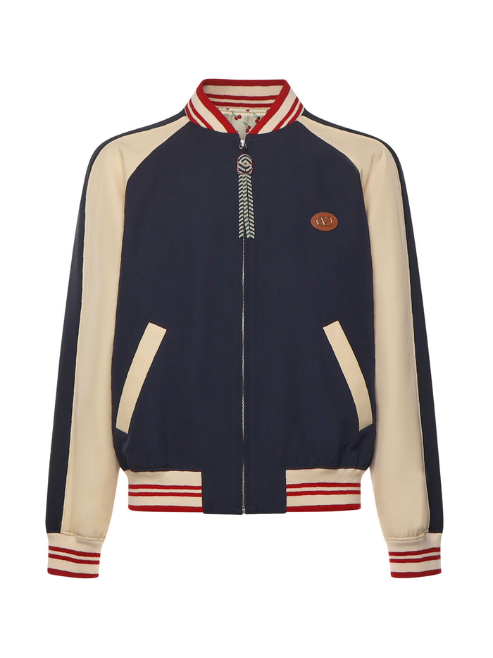 Valentino Garavani Coats Blue/butter Wool