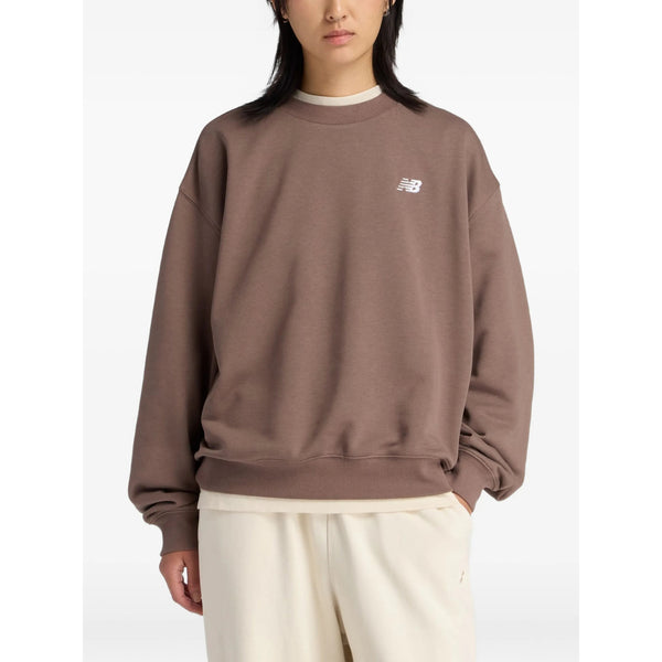 New Balance Sweater With Logo Detail Brown Cotton: 60. Jumpers