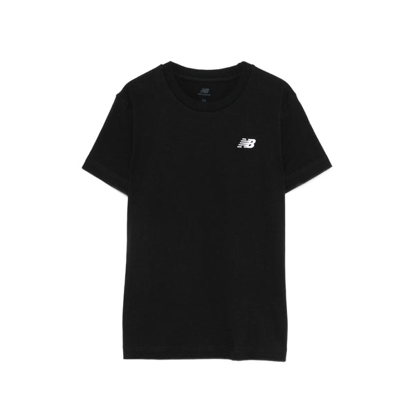 T-Shirt With Logo Detail Black Cotton: 100