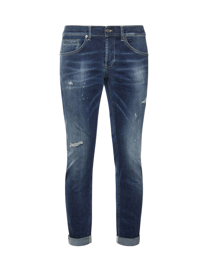 Dondup Jeans Blue Cotton Elastomultiester