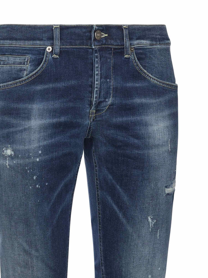 Dondup Jeans Blue Cotton Elastomultiester
