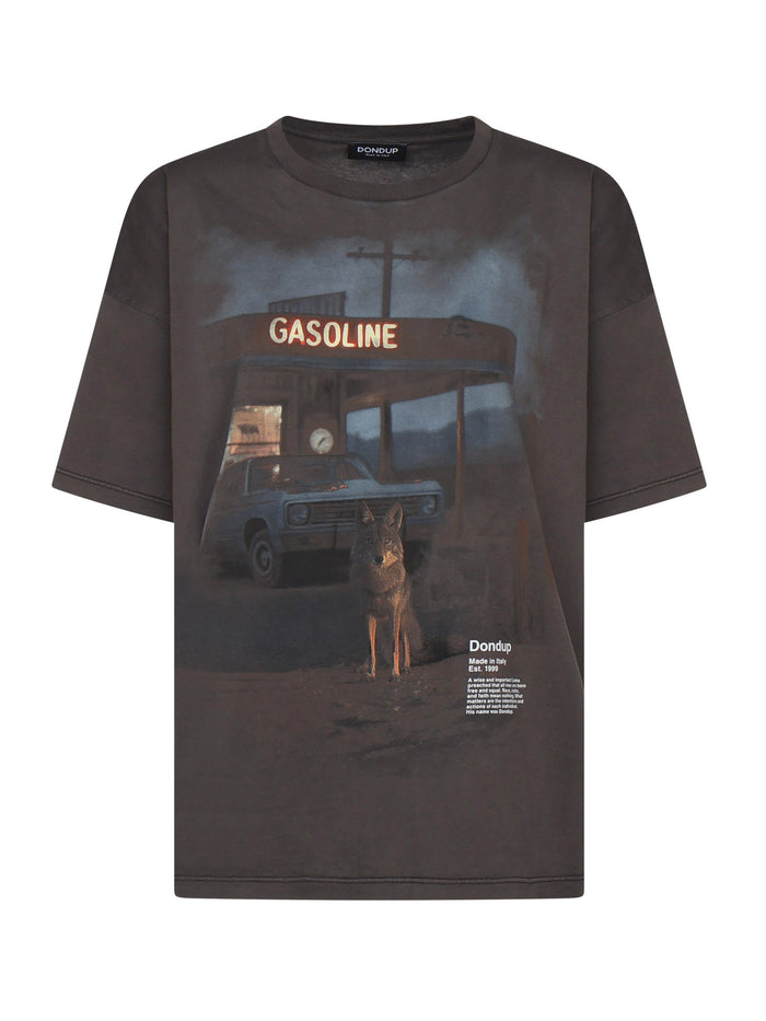 Dondup T-Shirts And Polos Faded Black Cotton