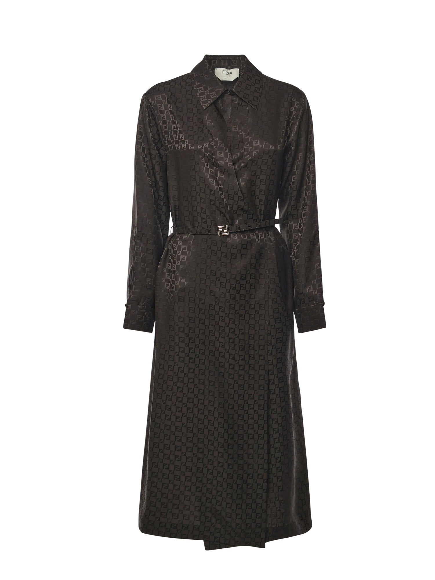 Fendi Dresses Brown Silk