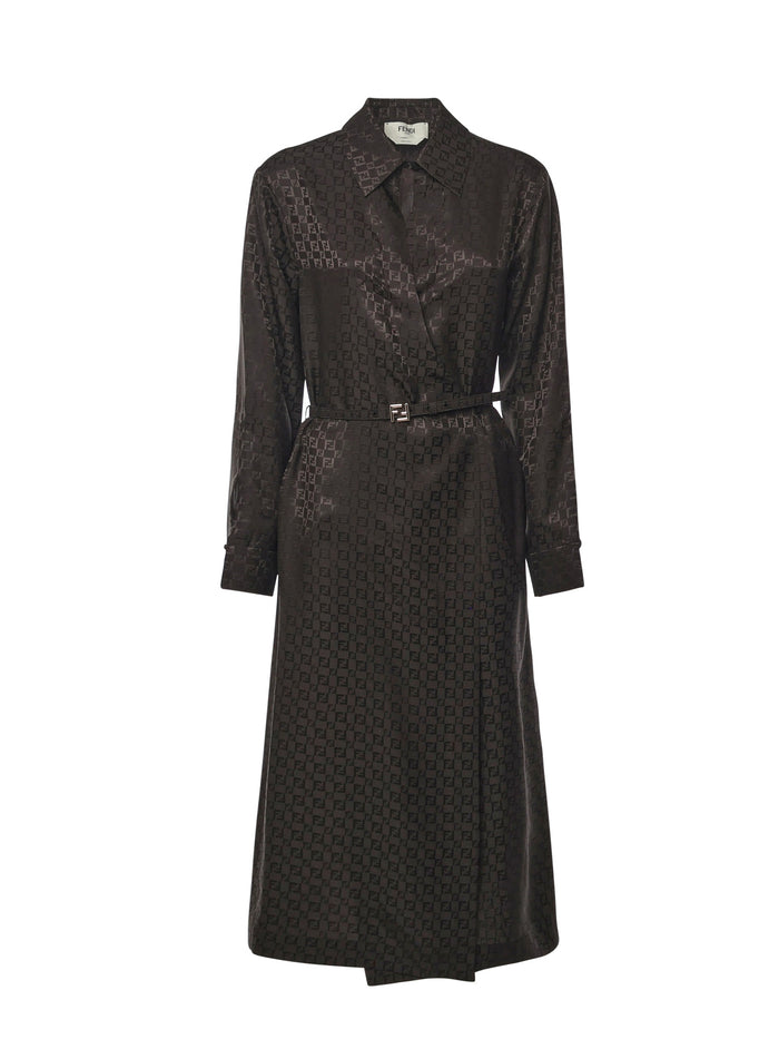 Fendi Dresses Brown Silk