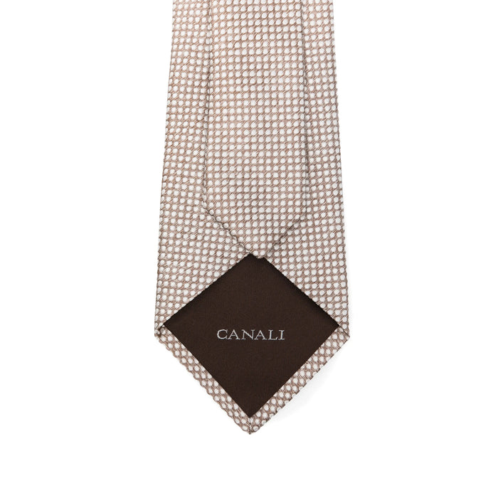 Tie Canali Neutrals/white Silk: 100. Ties