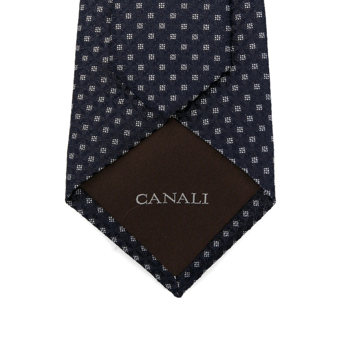 Tie Canali Blue Silk: 100. Ties