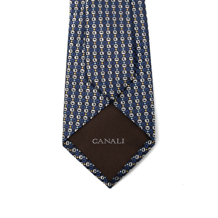 Tie Canali Blue Silk: 100. Ties